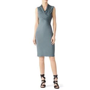 RICKOWENSLILIES Sleeveless Steel Cowl Neck Sheath Dress EU 40/ US 8